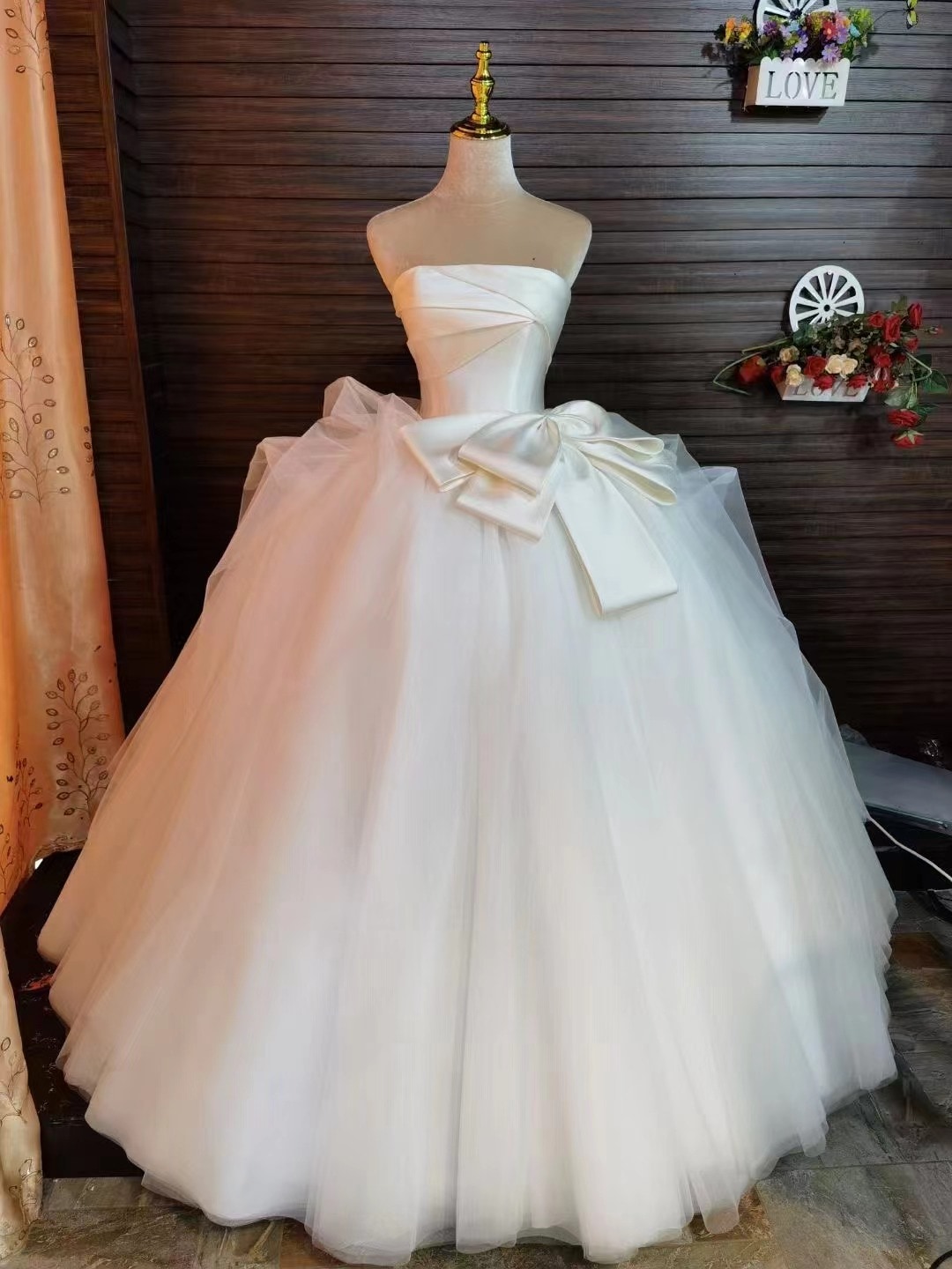 人気上昇！2ways パーティードレス 水色 ブラウン 披露宴/結婚式 前撮り