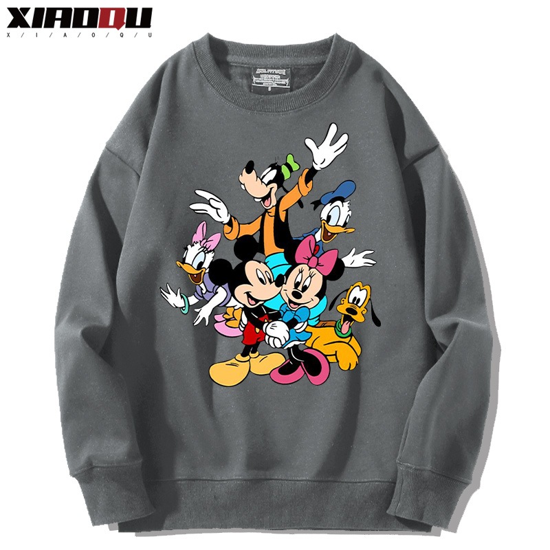 ミッキーマウス ドナルドダック グーフィー ペリフェラル ラウンドネック スウェットシャツ 男女兼用 秋冬 万能服 カジュアル トレンド