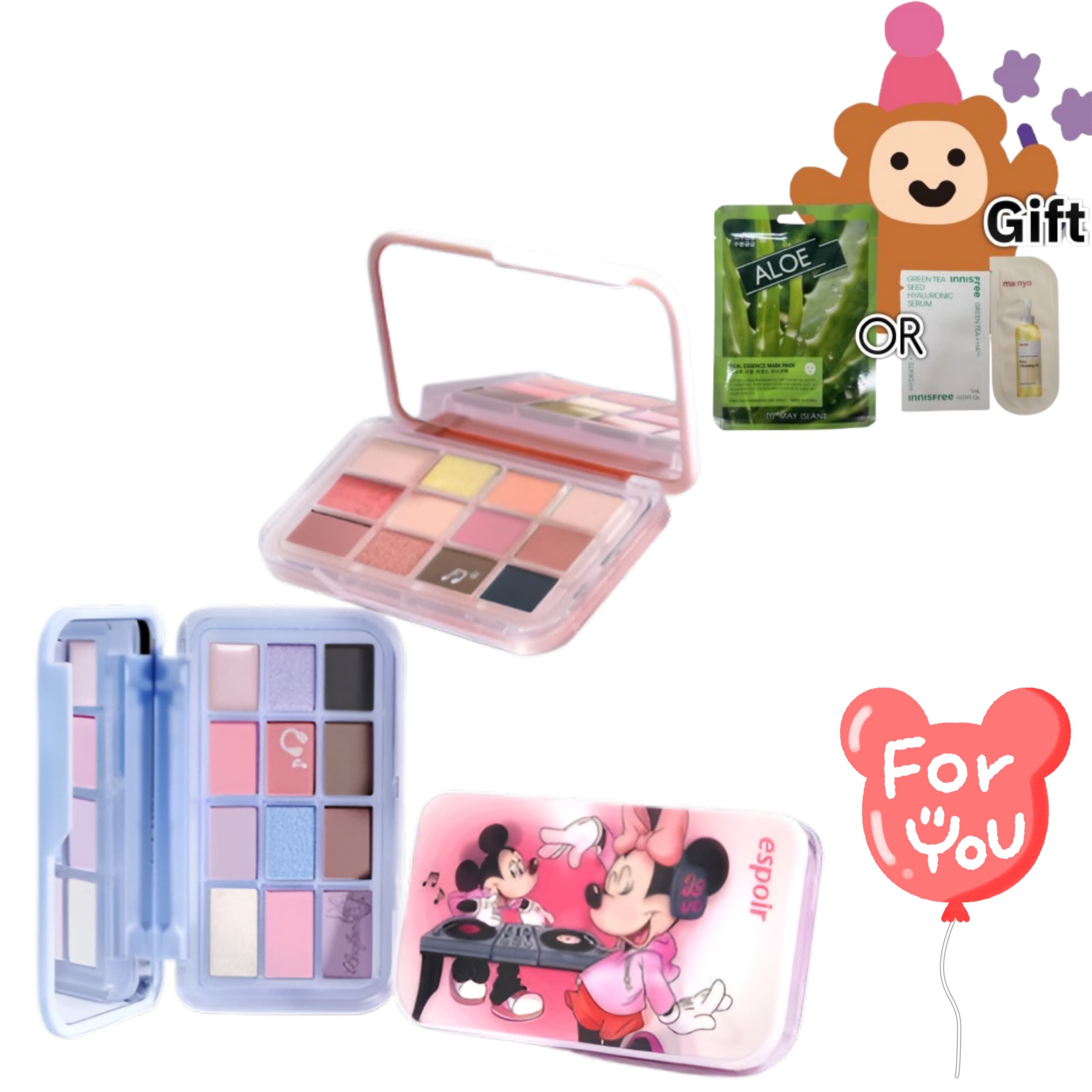 [ディズニーコラボ/ 25年6月オールヤングピック] アイコアパレット9g+ブラシ贈呈