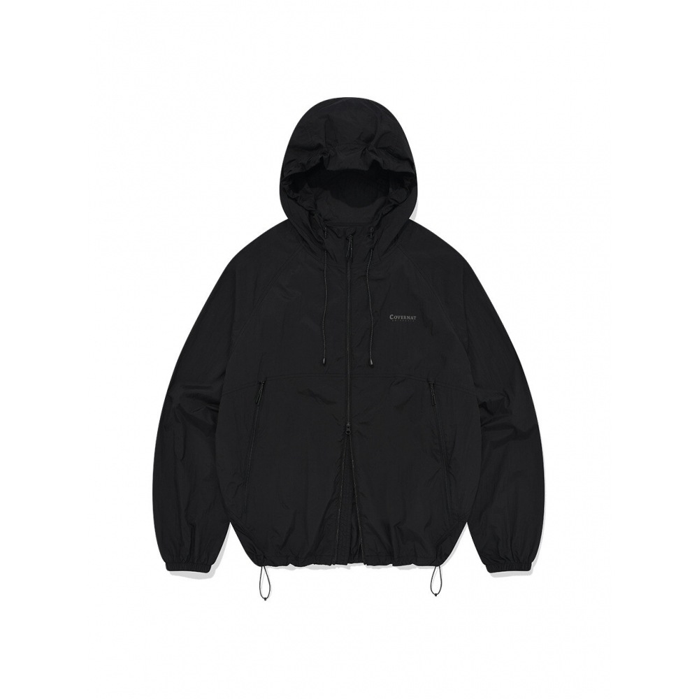 COVERNAT 軽量パッカブルウィンドブレーカーブラック