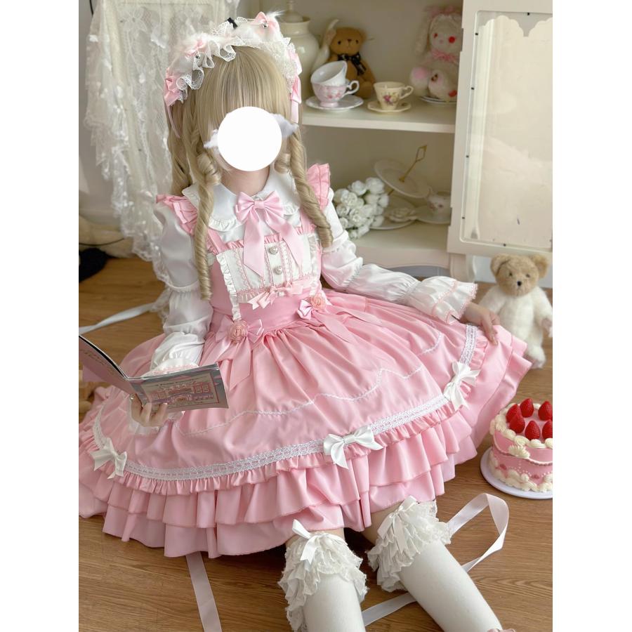 ロリータ ジャンパースカート JSK ゴスロリ アイドル 衣装 コスプレ レディース かわいい 人 女の子 仮装 ドレス トップス 春 秋 冬 夏