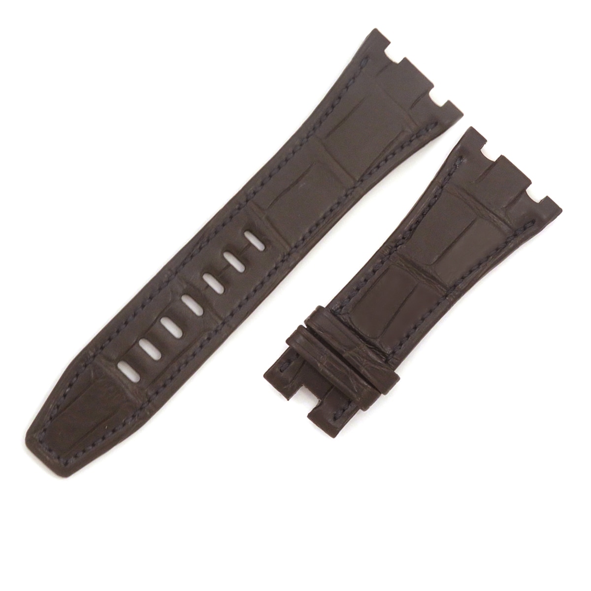 ロイヤルオーク用 クロコバンド メンズ 未使用 純正 替え ベルト ストラップ 28ｍｍ ブラウン 茶