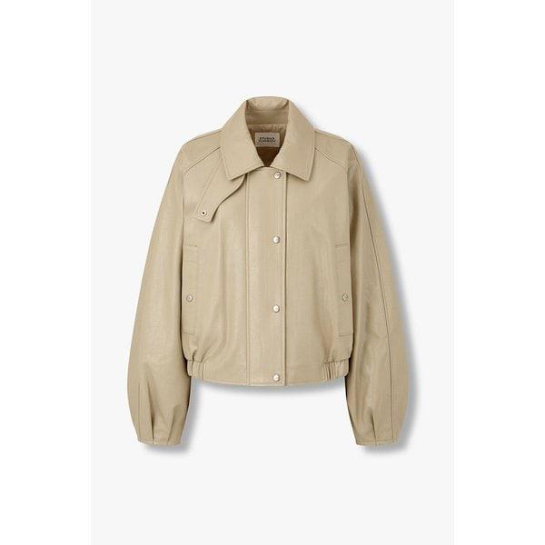 ショート ボマー シンセティック レザー ジャンパー 9105361101013