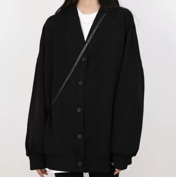 トップス カーディガン ロング ミッドレングス 長袖 ドルマンスリーブ レディース Vネック コットン かわいい 大人可愛い きれいめ シンプル カジュアル 上品 おしゃれ かっこいい ガーリー