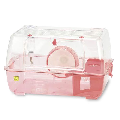 三晃商会　ルーミィ　ピンク（４７X３２X２７．５ｃｍ）　ジャンガリアン　ドワーフ　ハムスター　ケージ　ＣＲＣ50―50―10―10―00