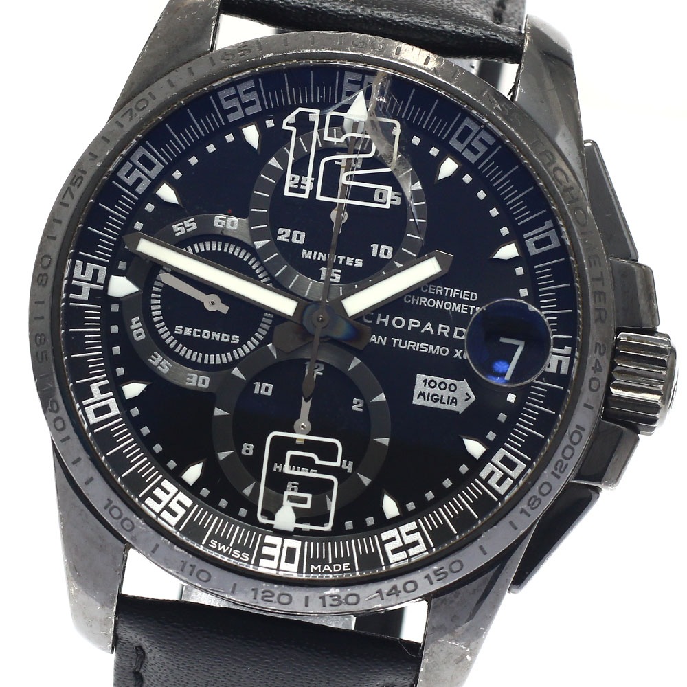訳あり ショパール Chopard 168459-3008 ミッレミリア GT XL クロノ スピードブラック3 デイト 1000本限定 自動巻き メンズ _943445【中古】