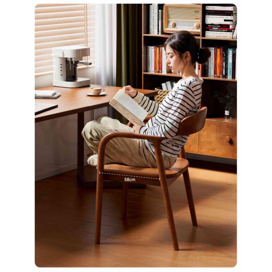 完成品 ダイニングチェア ダイニングチェアー 肘付き デスクチェア リビングチェア 木製チェア 木製椅子 食卓椅子 北欧 おしゃれ 板座 2色対応 8,264円