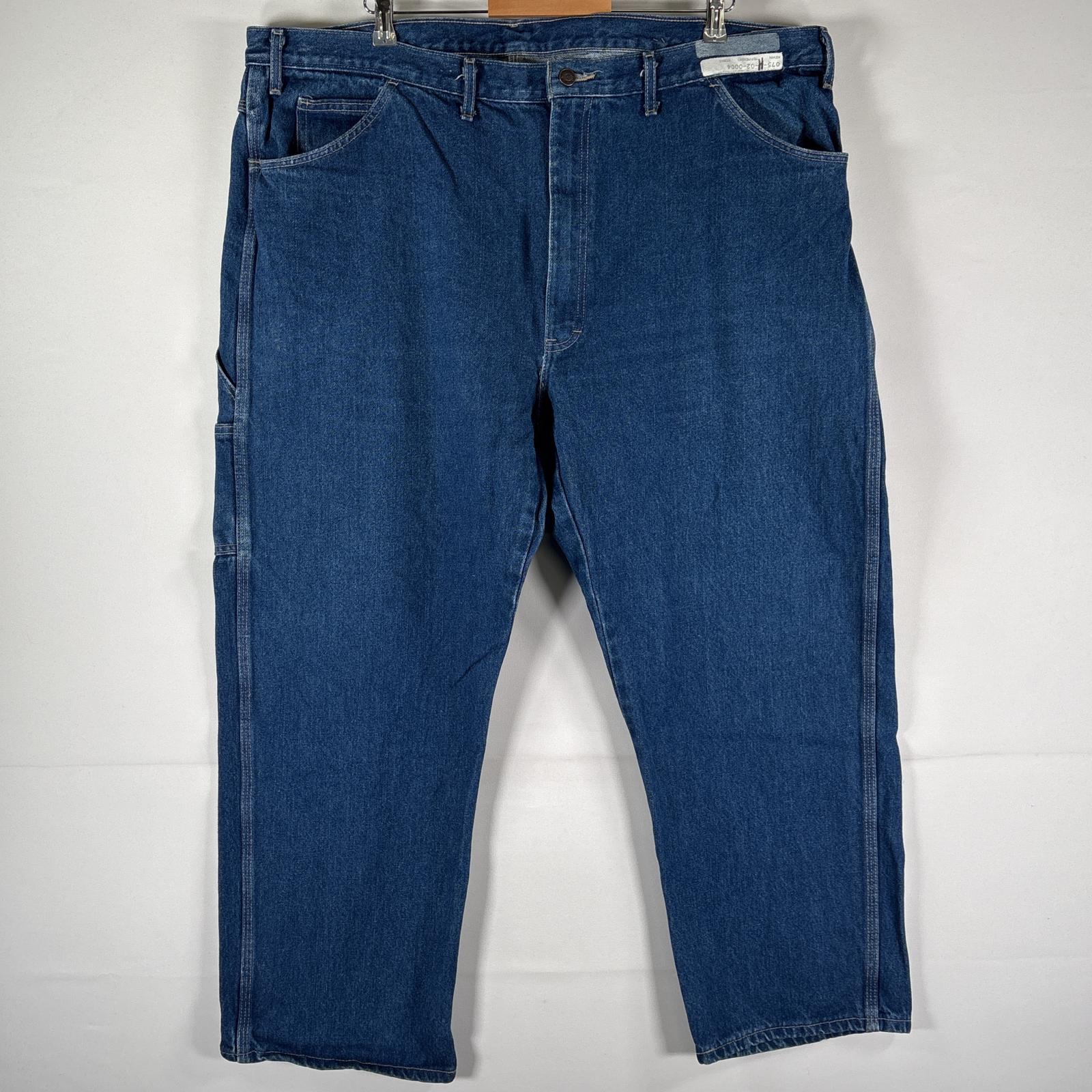 古着 デニムパンツ ブルーデニム ジーパン ジーンズ 大きいサイズ ペインター ワーク w46 L30 ブルー系 メンズ