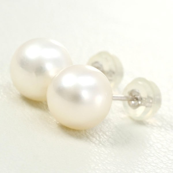 K14 14金 WG ホワイトゴールド ピアス パール (真珠) ジュエリー 中古