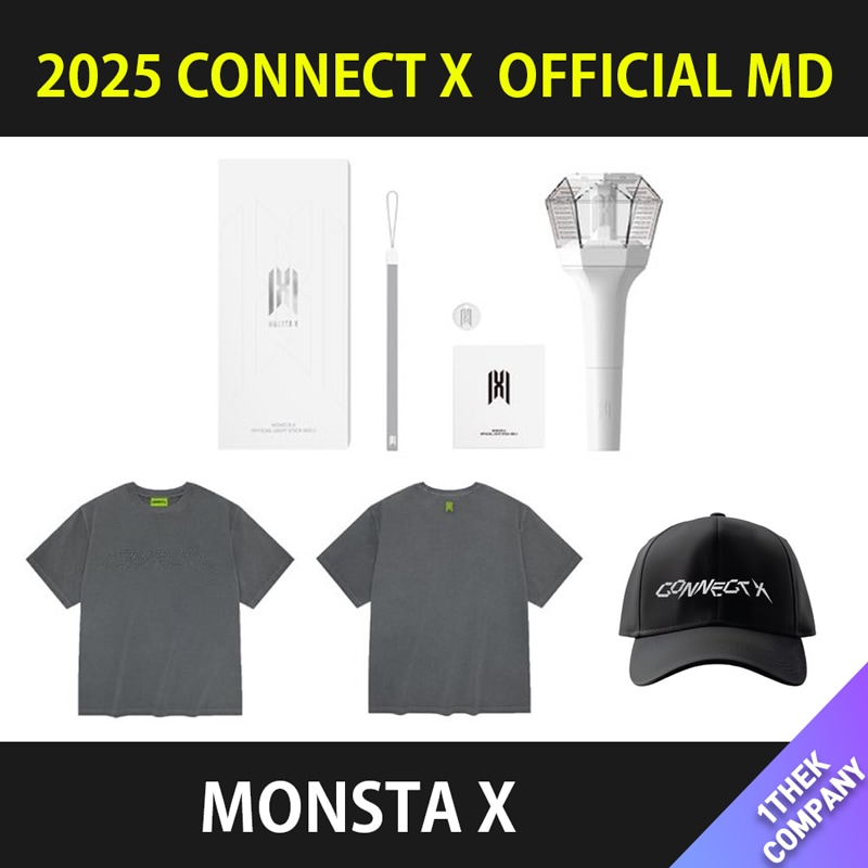 （OFFICIAL LIGHT STICK VER.3 / T-SHIRT / BALL CAP）2025 MONSTA X CONNECT X OFFICIAL MD ペンライト
