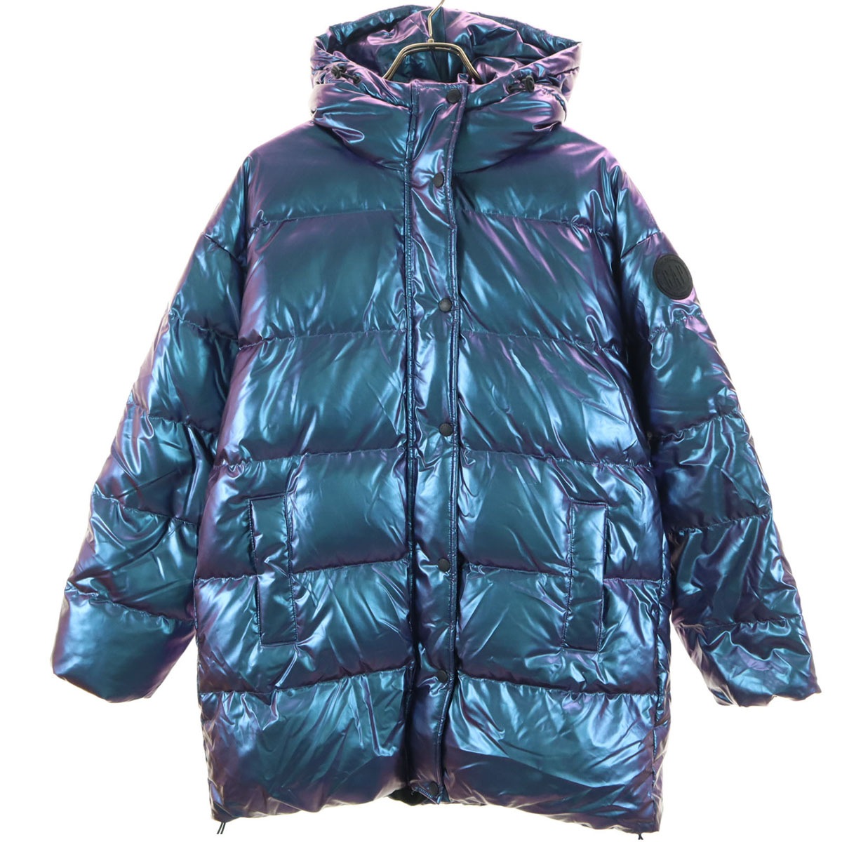 ダウンジャケット XS ブルー系 メンズ 古着