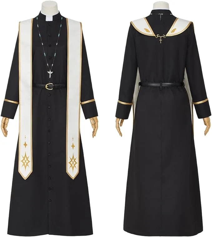 大人気バーチャルYouTuber 叶 かなえ 神父 星バージョン コスプレ衣装 風 ハロウィン クリスマス 学園祭 文化祭 仮装