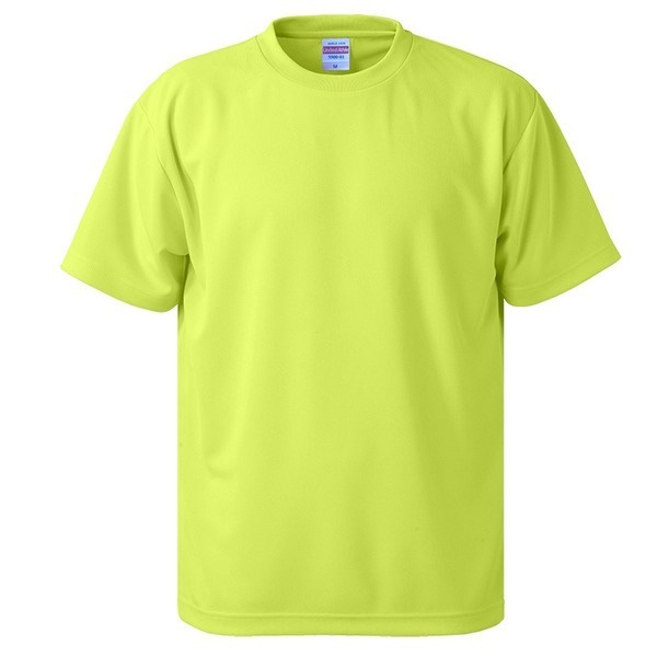 UVカット/吸汗速乾/5枚セット/4.1オンスさらさらドライ Tシャツ蛍光 イエロー L