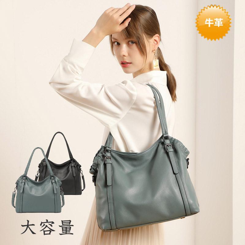 ショルダーバッグトートバッグレディース斜めがけ本革牛革バッグl通勤通学肩掛け旅行収納たっぷり