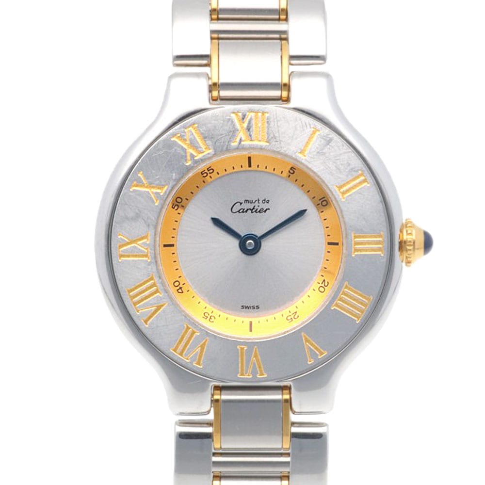 カルティエ マスト21 腕時計 ステンレススチール 1340 クオーツ 1年保証 CARTIER 中古