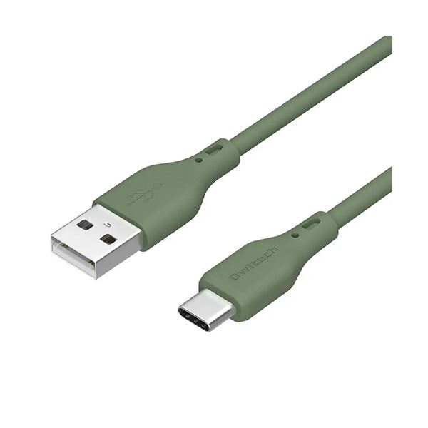 （まとめ） オウルテックType-Cシリコンケーブル オリーブグリーン 1m OWL-CBSAC10-OG 1本 [x3セット]