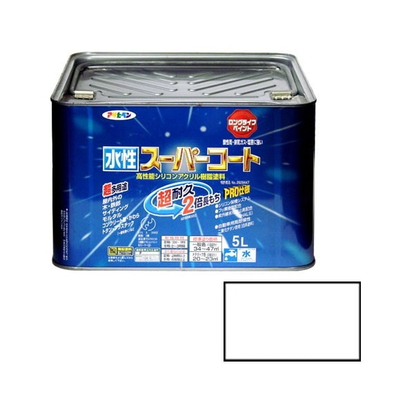 水性スーパーコート 5L (ツヤ消し白)