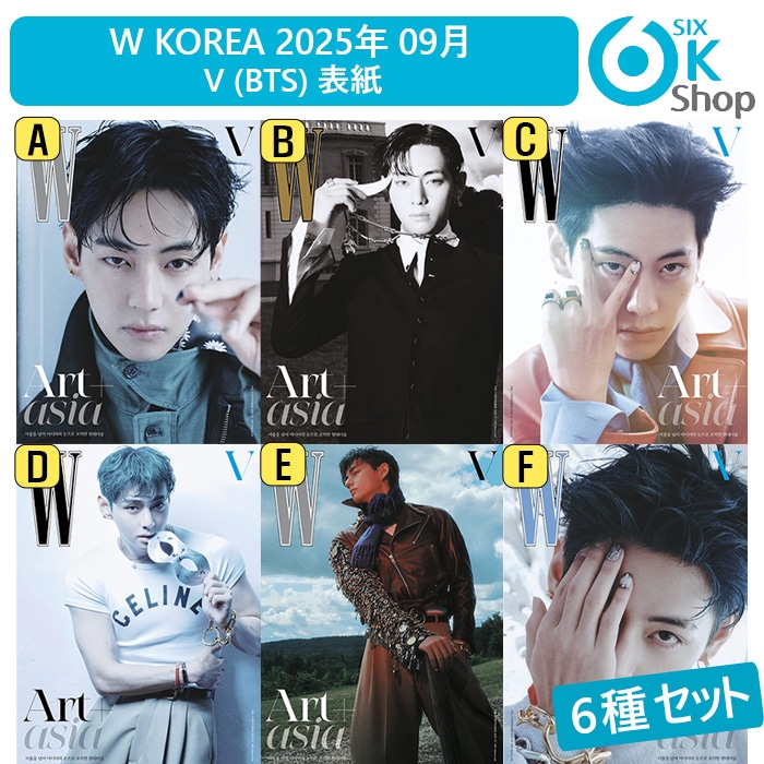 和訳付き+当店特典 +セット特典 6種セット W KOREA 2025年 9月号 V (BTS) 表紙 ヴィ キム・テヒョン テテ