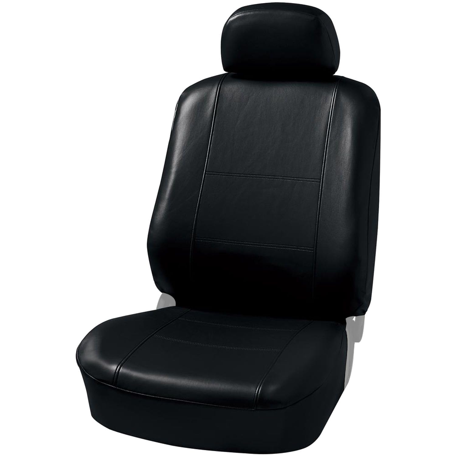 ボンフォーム(BONFORM) シートカバー グランドレザー 軽/普通車 フロント2枚 背面フルカバー フロント-2 ブラック 4364-54BK