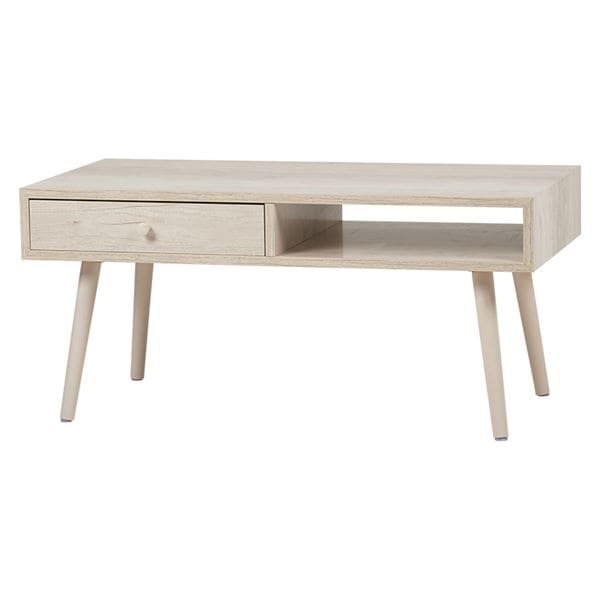 ローテーブル センターテーブル 約幅80×奥行40×高さ36.5cm ホワイトウオッシュ 両面 引き出し付き 木製脚付き 組立品 リビング