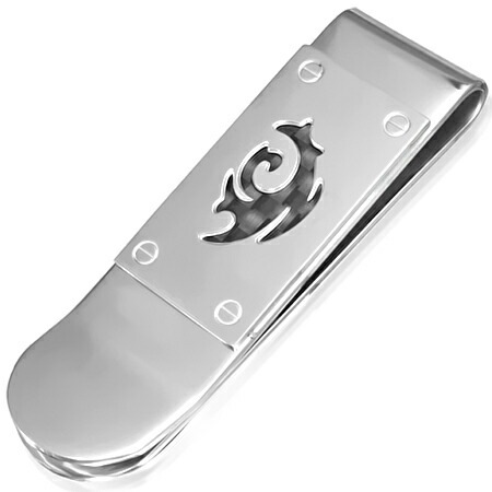 ファイヤートライバルステンレスマネークリップ 財布 SUS316L お札 お金を挟む アクセサリー 男性 彼氏 プレゼント 父の日 ギフト カード 丈夫 おしゃれ 大人 stm00-00-0047