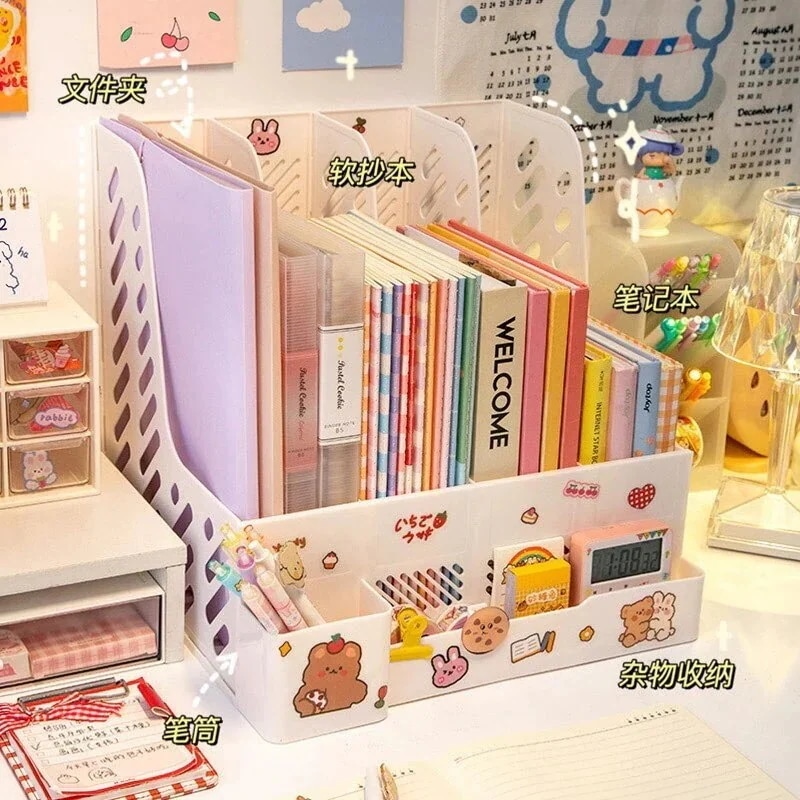 推薦する超目玉 机の収納棚学生寮の事務室は神器の良い本のワークスペースの収納箱のデスクトップを整理します