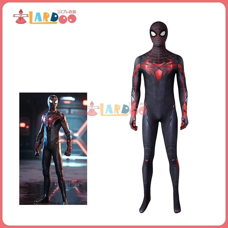 スパイダーマン PS5 Spider-Man Miles Morales Advanced Tech Suit ボデイー コスプレ衣装 コスチューム372