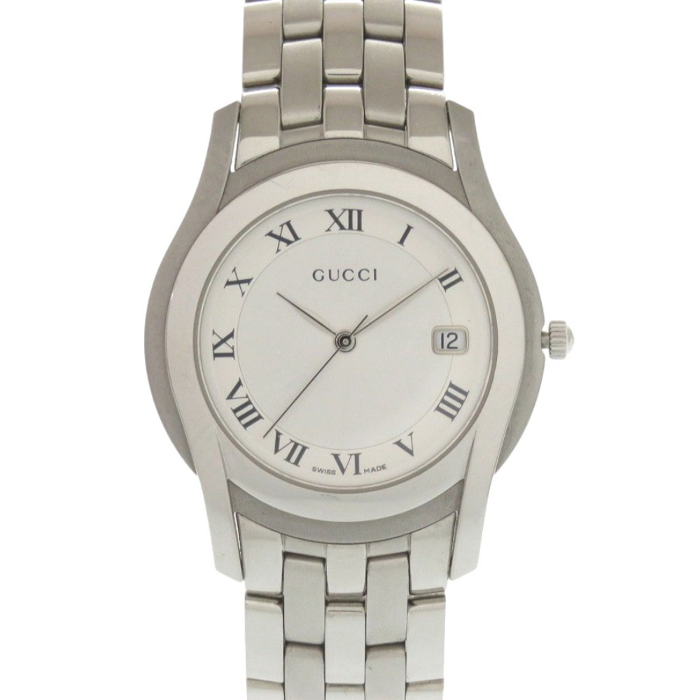 美品 クオーツ Gクラス デイト 5500M 腕時計 ステンレススチール シルバー 0033【中古】 レディース