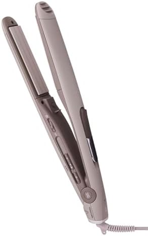 テスコム ヘアアイロン ストレートアイロン プロテクトイオン 30.5mm 100～200℃ 海外対応 温度調整/ロック/メモリー 自動OFF ラク抜きプラグ elims est クレイベージュ...