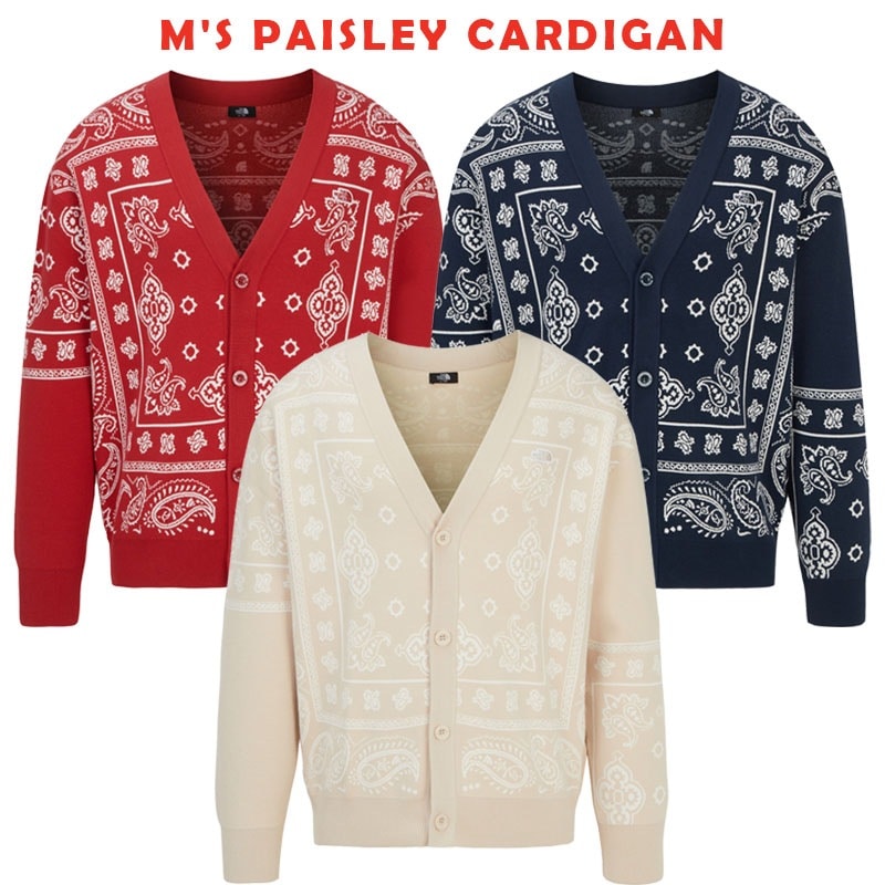 大人OK関税負担なし韓国正規品保証 NJ5SR55A MS PAISLEY CARDIGAN デイリー 基本 着装 男子 女子 人気 韓国 ファッション 男女共用 アウトドア