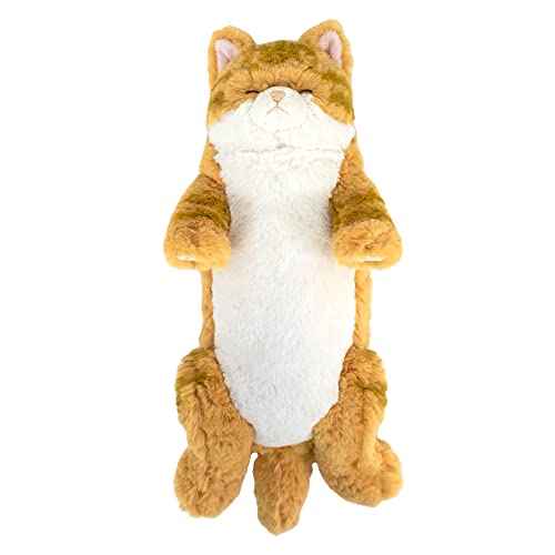 サンレモン ひざ ねこ チャシロ すやすや 21×47×14cm ぬいぐるみ アニマル P-8232