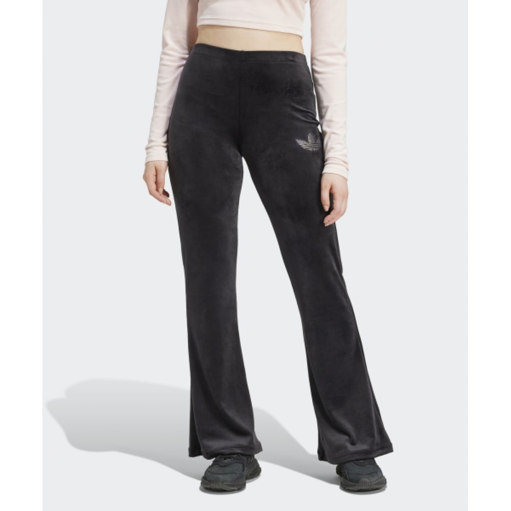 アディダスラインストーントレフォイルベルベットパンツ-ブラック/IY5468