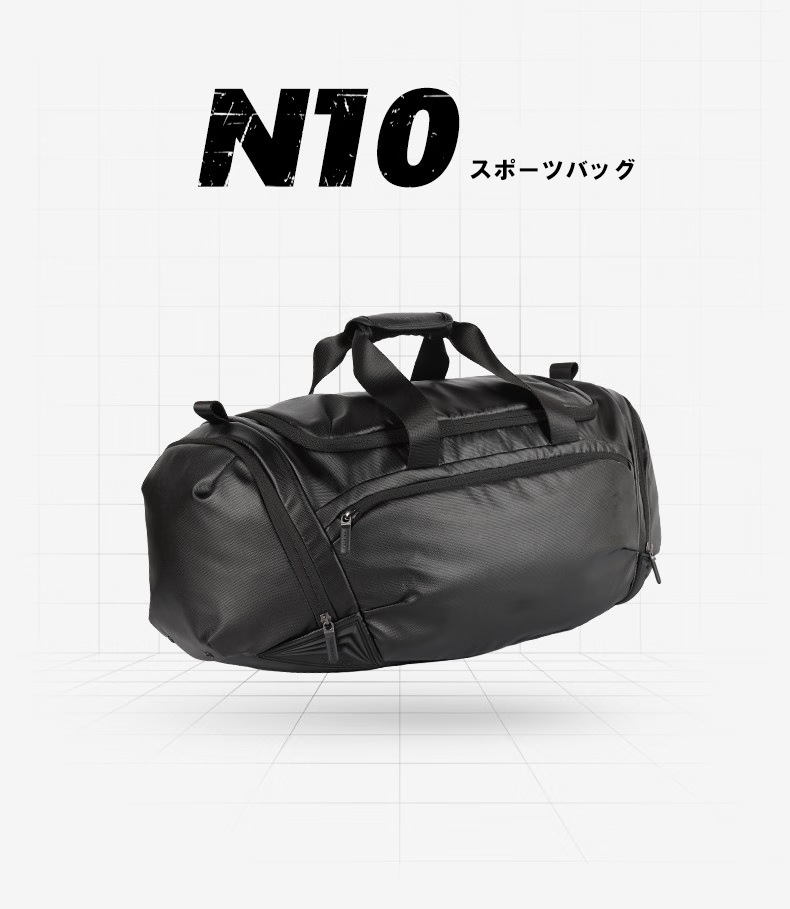 TAJEZZO N10 ボストンバッグ 大容量 旅行バッグ スポーツバッグ 防水 2WAY ジムバッグ ブラック