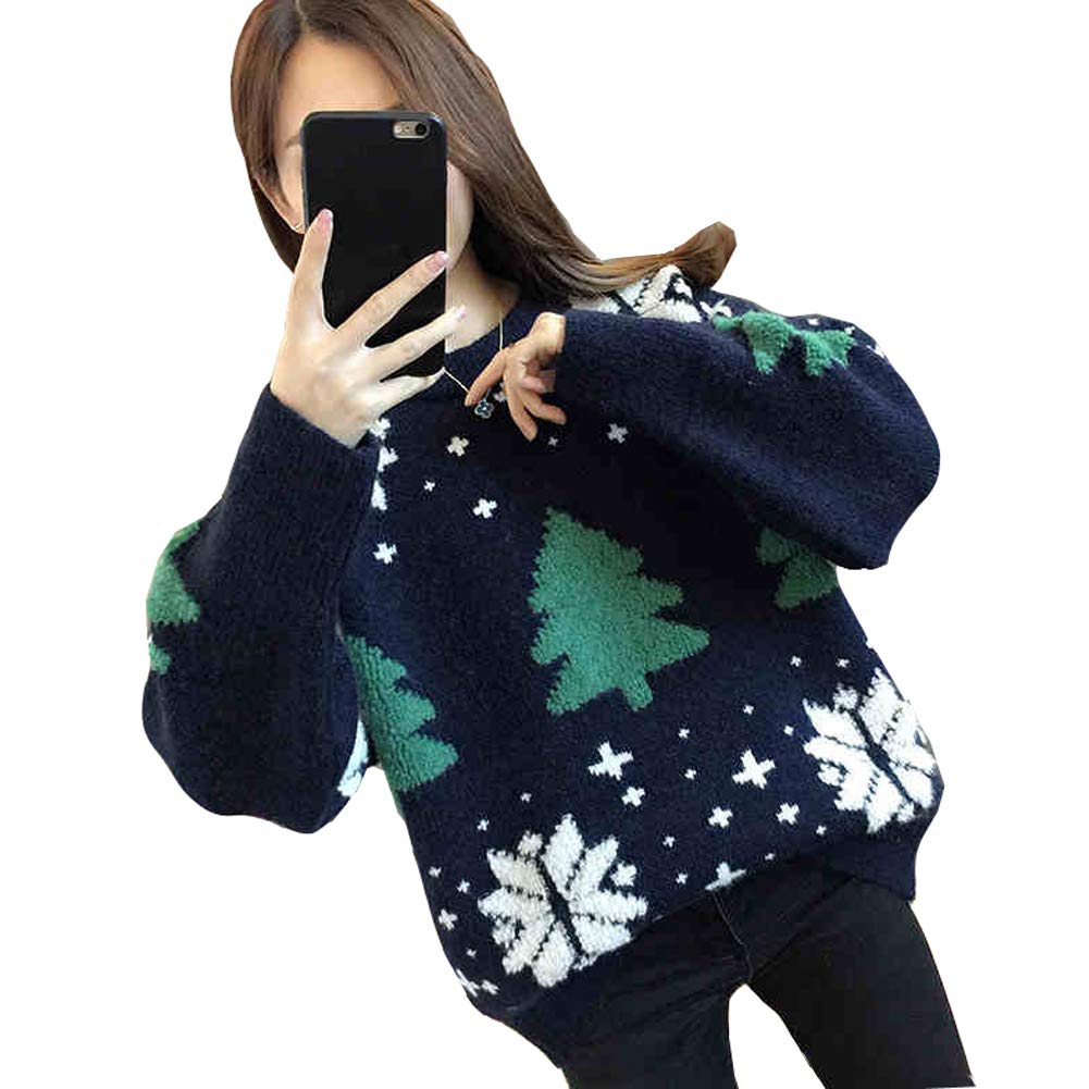 ロモハナガ ペアルック セーター クリスマス セーター メンズ レディース ニット セーター 男女兼用 春秋冬 チュニック プルオーバー 厚手 肩落ち 長袖 ケーブル編み ニット トップス 大きめ 体