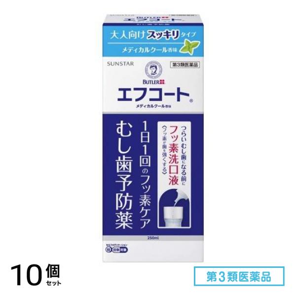 第３類医薬品 バトラー エフコート メディカルクール香味 250mL 10個セット