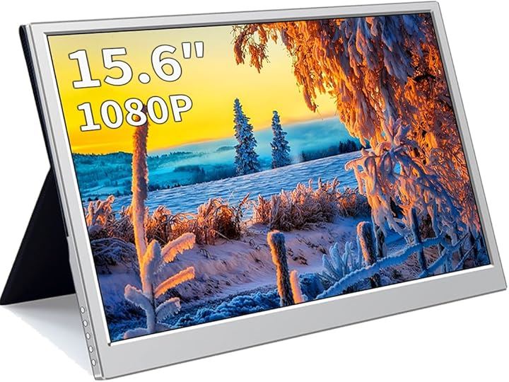 モバイルモニター 15.6インチ FHD 1080P モバイルディスプレイ IPS非光沢軽量パネル USB Type-C/Mini PD(HEI, 15.6インチ1080P タッチ)