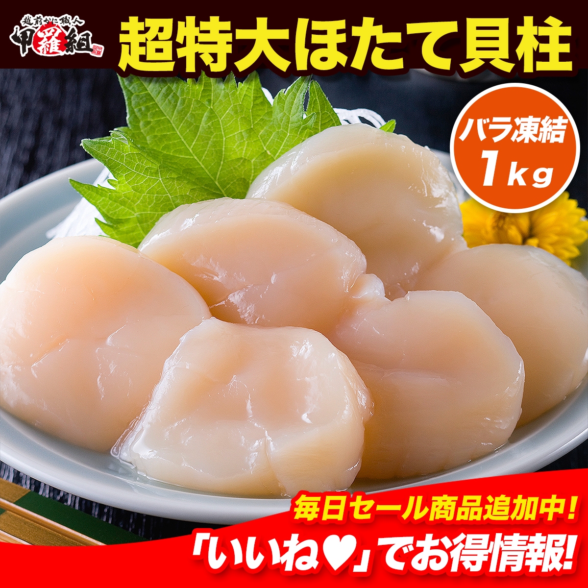 北海道の希少な　特大　ほたて貝柱　1kg　数量限定　帆立　ホタテ