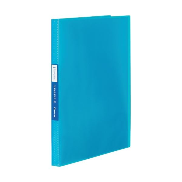 （まとめ）キングジム シンプリーズクリアーファイル(透明) A4タテ 40ポケット 背幅22mm 青 TH184TSPWB 1冊 (×10セット)