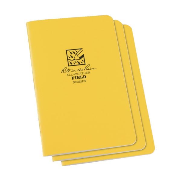 （まとめ） ライトインザレインステイプルノートブック（セット） フィールド 351FX 1パック（3冊） (×2セット)
