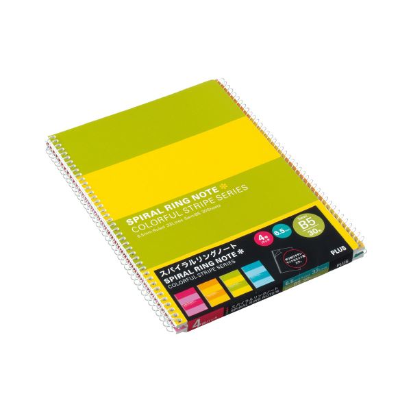（まとめ） プラス リングノート スパイラルリングセミB5 RS-030-4P 1パック（4冊） (×30セット)