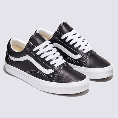 Qoo10] VANS バンズ オールドスクール レザー ブラッ : シューズ