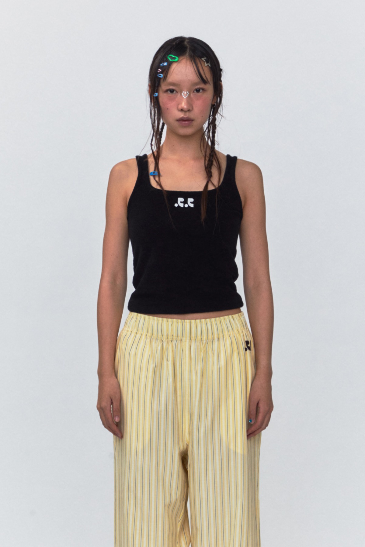 Qoo10 rest&recreation RR TERRY TANK T ロゴ プ