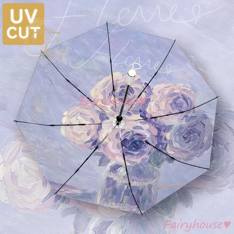 とても安い 日傘 折りたたみ傘 レディース おしゃれ 日傘 完全遮光 遮熱 折りたたみ傘 ワンタッチ 花プリント UVカット 日傘 軽量 晴雨兼用傘 雨傘 三段折りたたみ