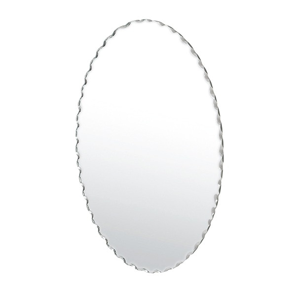 壁掛け 鏡 ウォールミラー ノンフレーム オーバル ミラー 壁掛けミラー かがみ カガミ おしゃれ 飛散防止 フレームなし オーバル型 壁 玄関 洗面所 リビング トイレ 壁面 姿見