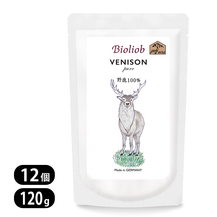ビオリオーブ ピュア ベニソン 120g 12個セット Bioliob 犬猫用 ウェットフード 愛犬・愛猫用栄養補助食 ドッグフード キャットフード 鹿 3899