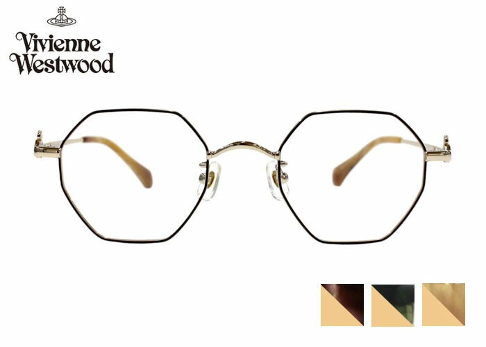ヴィヴィアンウエストウッド Vivienne Westwood 40-0038 オクタゴン フルリム ニッケル チタン レディース メガネ めがね 眼鏡 46サイズ