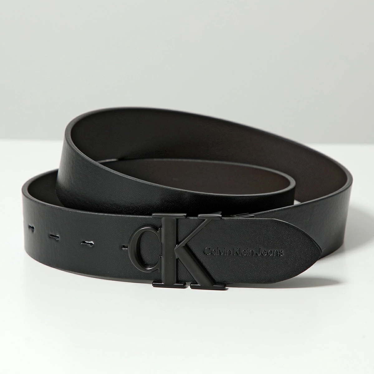 CALVIN KLEIN JEANS カルバンクライン ジーンズ ベルト RO MONO REV/ADJ LTHR BELT 35MM K50K512069 メンズ レザー ロゴ モノグラム リバーシ