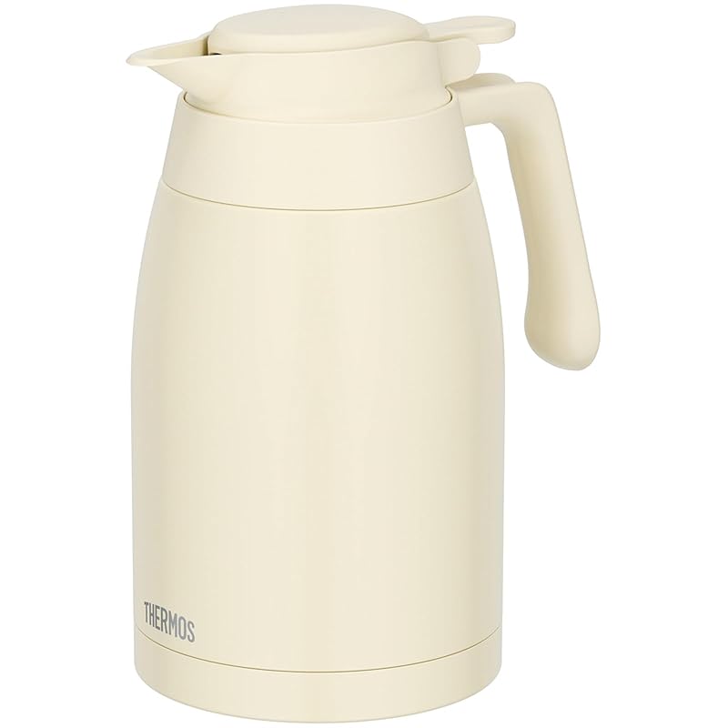 【食洗機対応モデル】 サーモス ステンレスポット 1.5L アイボリー 保温ポット 卓上ポット 保温保冷 広口設計 TTG-1500 IV