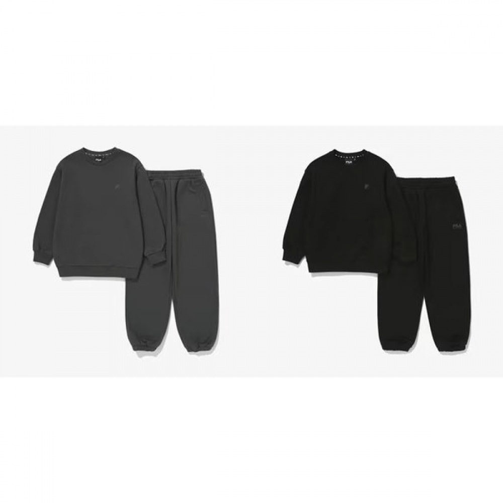 フィラキッズ 50%割引 25FW新作 フィラキッズ 裏起毛 上下セット 2色 FK259FS07X001