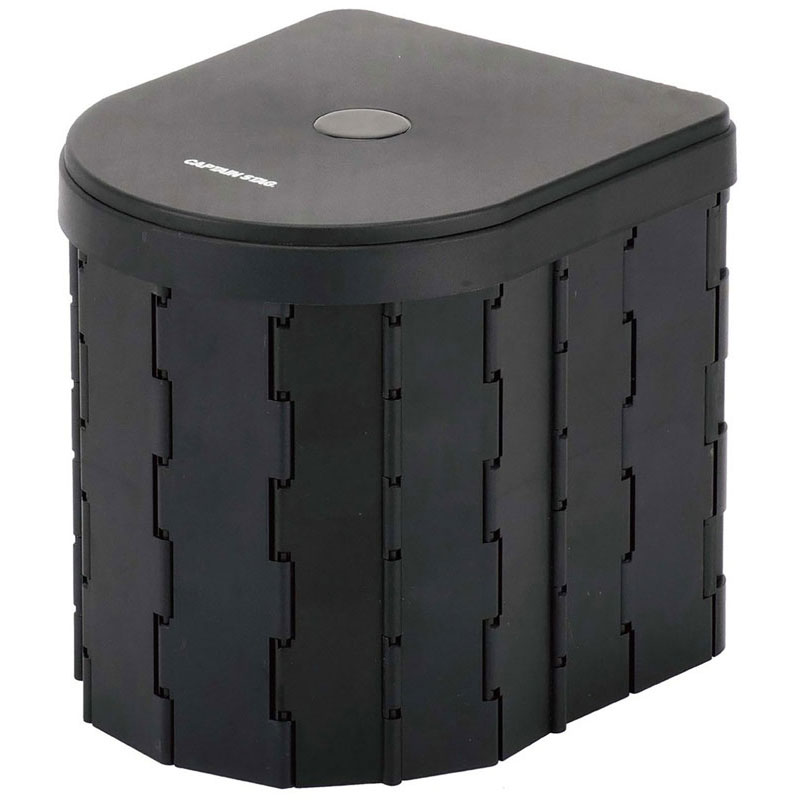 ポータブル 簡易トイレ D型 ブラック アウトドア 安全グッズ uw5035